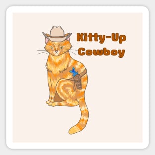 Kitty-Up Cowboy Magnet